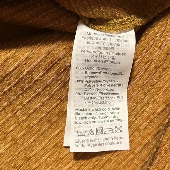 Madewell Texture & Thread Velour Corduroy Mockneck Top XS Boxy Comfort - Picture 11 of 12